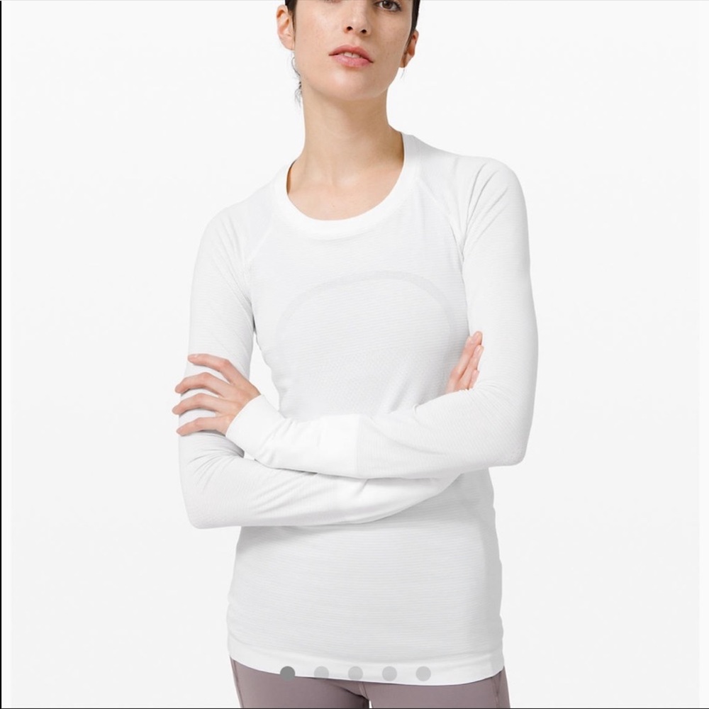 ISO LULULEMON SWIFTLY TECH WHITE LONG SLEEVE